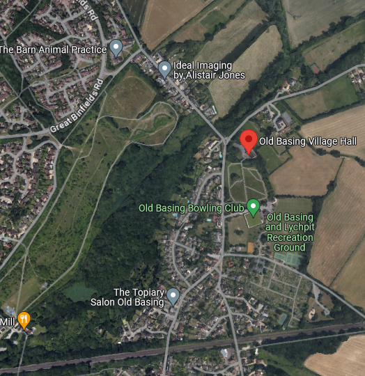 Old Basing Village Hall map
